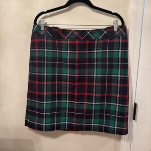 Plaid Tartan Skirt - Green and Red